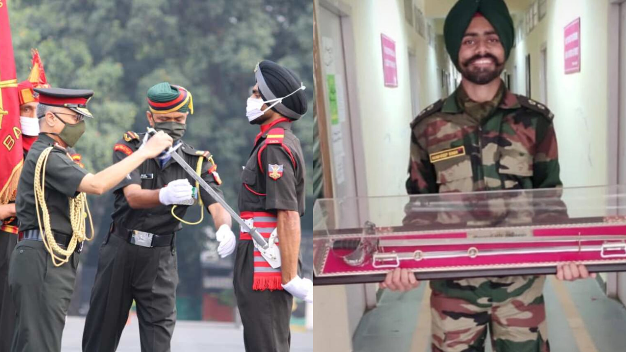 The Coveted Sword of Honour Awarded to Battalion Under Officer: Akashdeep Singh Dhillon